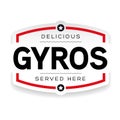 Gyros label sign vintage