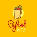 Gyros pita illustration