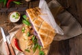 Gyros pita with wild garlic Royalty Free Stock Photo