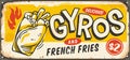 Gyros sign design concept Royalty Free Stock Photo