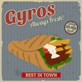 Gyros vintage poster