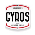 Gyros vintage stamp retro