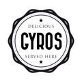 Gyros vintage stamp retro