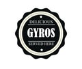 Gyros vintage stamp retro