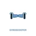 Gyroscooter icon in two colors design. Premium style from smart devices icon collection. UI. Illustration of gyroscooter icon. For