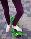 Gyroscooter, legs, rides, close up