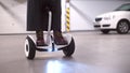 Gyroscooter on which a person is leaving