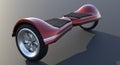 Gyroscope hoverboard electric scooter isolate on white 3d render