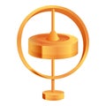 Gyroscope instrument icon, cartoon style