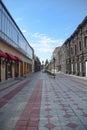 Gyumri city. Cozy streets of Gyumri with beautiful houses