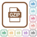 GZIP file format simple icons