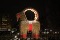 GÃÂ¤vle goat is a big Christmas goat of straw Royalty Free Stock Photo