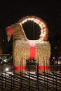 GÃÂ¤vle goat is a big Christmas goat of straw Royalty Free Stock Photo