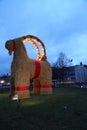 GÃÂ¤vlebocken (GÃÂ¤vle Goat) inaguration of 29 November 2015 in Gavle Sweden