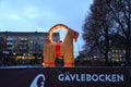 GÃÂ¤vlebocken (GÃÂ¤vle Goat) inaguration of 29 November 2015 in Gavle Sweden