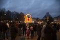 GÃÂ¤vlebocken (GÃÂ¤vle Goat) inaguration of 29 November 2015 in Gavle Sweden