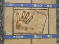 GÃÂ©rard Depardieu hand print in hollywood sidewalk of fame famous