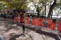 GÃÂ¼ller KoÃÂ§ at the finish line of Kyzikos Ultra 2019 22K Apostol Trail Run Royalty Free Stock Photo