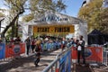 GÃÂ¼ller KoÃÂ§ at the finish line of Kyzikos Ultra 2019 22K Apostol Trail Run Royalty Free Stock Photo