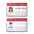 H1b Visa USA background, temporary work visa for foreign skilled workers in specialty occupation.