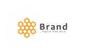 simple letter h beehive logo, honey product, brand identity