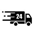 24h Delivery Icon Vector Royalty Free Stock Photo