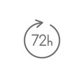 72h Delivery Line Icon