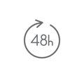 48h Delivery Line Icon Royalty Free Stock Photo