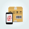 24h Delivery Service Royalty Free Stock Photo