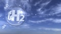 H2 Gas Pump Sky. 4k Video, ProRes 4444