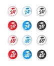 24h & 48h Delivery Stickers Royalty Free Stock Photo