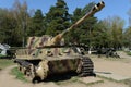 H1 heavy German tank Tiger in the open area of the memorial complex line of Glory