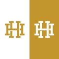 H HH Letter Monogram Initial Logo Design Template