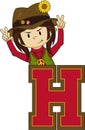 H is for Hippie Cartoon Character