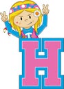 H is for Hippie Cartoon Character