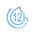 12h hydration symbol Royalty Free Stock Photo