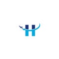 H Letter Arrow Plane Logo Inspirations