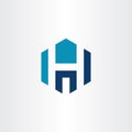 h letter building hospital icon logo vector