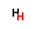 H letter double logo