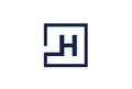 H Letter Square Modern Logo Design Business Concept