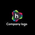 H letter video company vector logo design