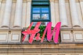 H&M logo in Melbourne, Australia Royalty Free Stock Photo