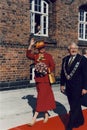 H.M.THE QUEEN MARGRETHE AND PRINCE HENRIK VISISTS Royalty Free Stock Photo