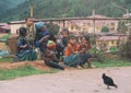 H`mong ethnic minority children on May 24, 2017 in Mucangchai, Vietnam. H`mong is the 8th largest ethnic group in Vietnam.