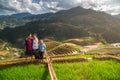 H`mong ethnic minority children on May 24, 2017 in Mucangchai, Vietnam.