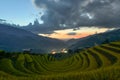 Sang Nhu horse-shoe and Terraced rice field of the H`Mong ethnic people Royalty Free Stock Photo