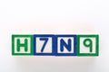 H7N9 alphabet toy block