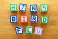 H7N9 bird flu toy block Royalty Free Stock Photo