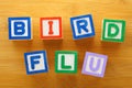 H7N9 bird flu toy block Royalty Free Stock Photo