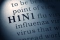 H1N1 flu concept